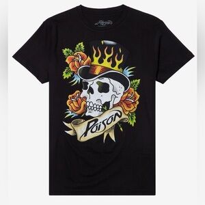 Poison ☠️ Tattoo Black Graphic T-Shirt